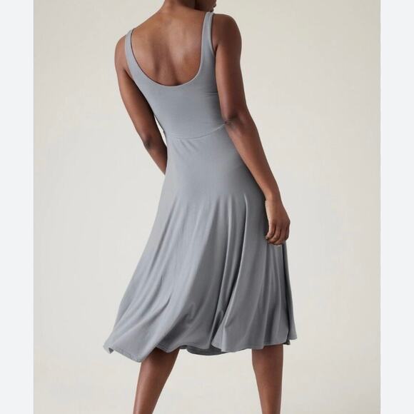 ATHLETA Santorini Midi Dress Coastline Blue L - Picture 9 of 11